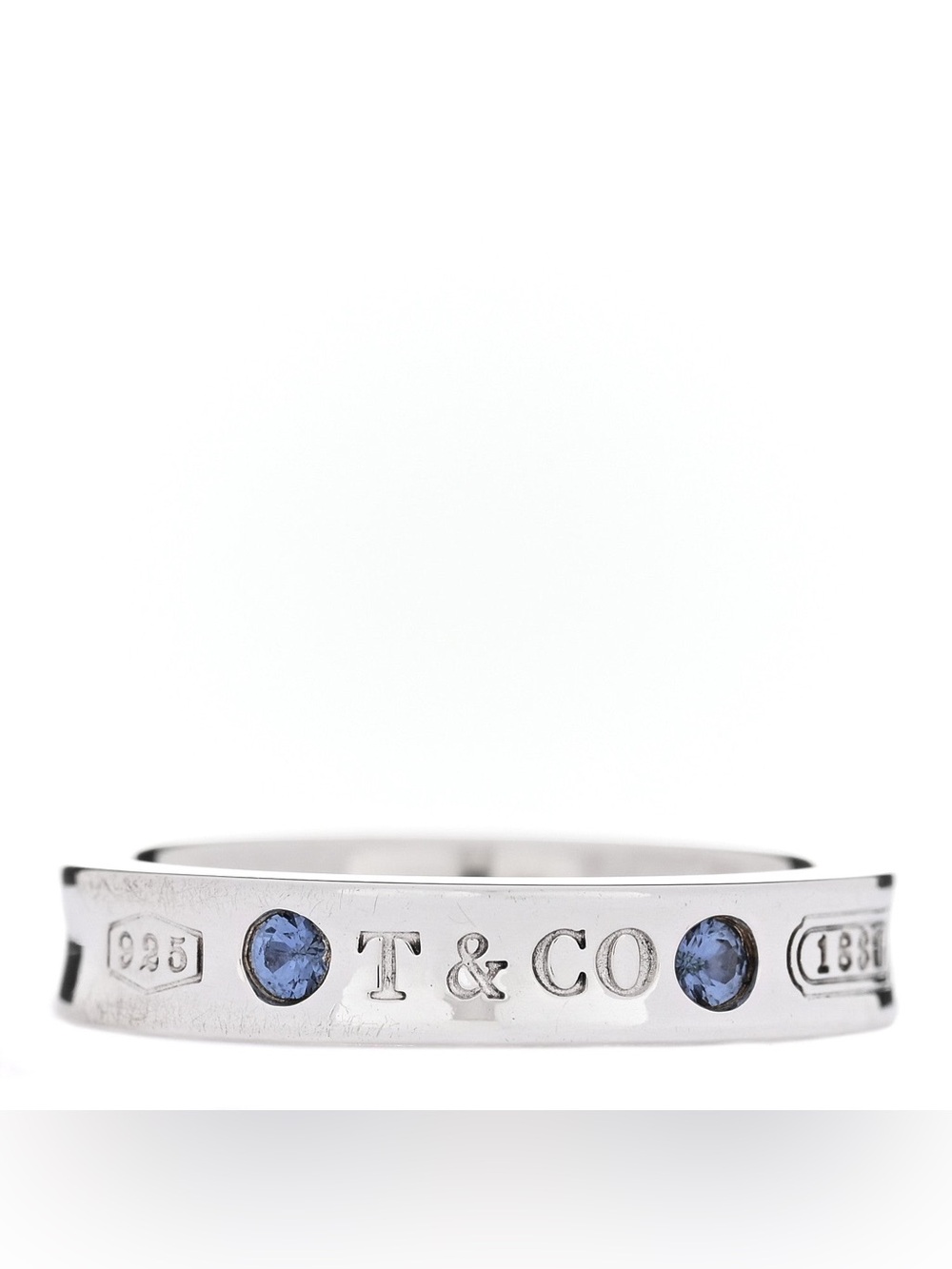 Tiffany & Co. Sapphire Narrow 1837 Band Ring, Size 6.5